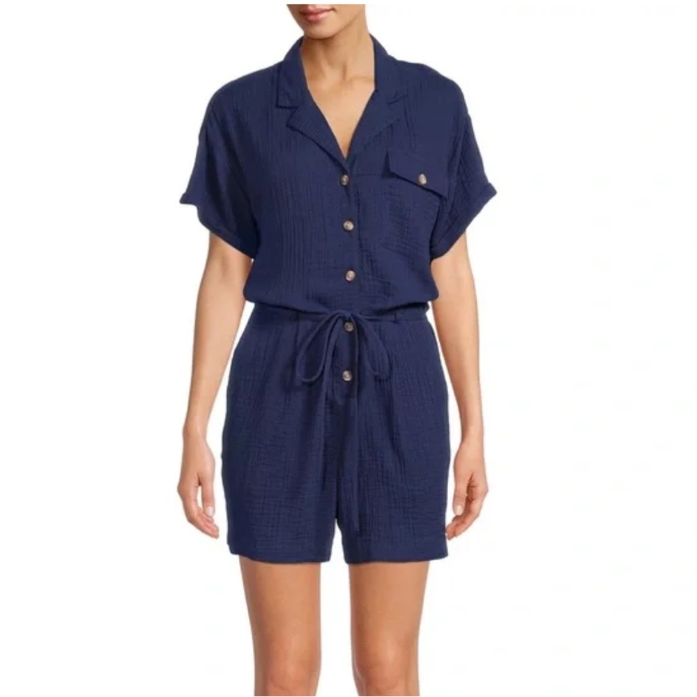 Beach Lunch Lounge Muslin Romper - Large